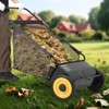 26-Inch Push Lawn Sweeper, 7 Cu. Ft. Hopper Capacity Grass Sweeper, Manual Push Yard Sweeper with Height Adjustment for Grass Clippings, Leaves - 2 of 4
