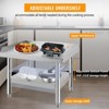 EliteEdge Stainless Steel Grill Stand Table, Antimicrobial Surface, Adjustable Legs, Locking Casters, 24x28in, 1500lb Capacity, Commercial - 4 of 4