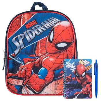 Marvel Avengers Spiderman Mini Backpack Set for Kids with Journal Notebook and Pen - 11.5 Inch