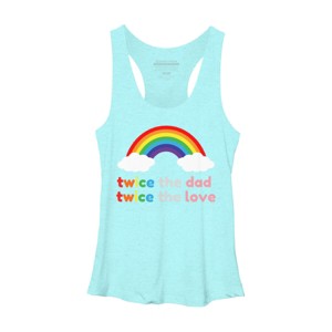 Adult Design By Humans Rainbow Twice The Dad & Love By Racerback Tank Top - 1 of 2
