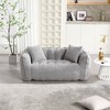 OUTSUPPLY Soft Bean Bag Chair for Two, High-Resilience Foam, Square Lounger with Armrests, Chenille Cover for Living Room - 3 of 4