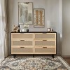 SeaCamel 51.18" 6-Drawer Rattan Storage Cabinet - Natural Style for Bedroom & Living Room - 2 of 4