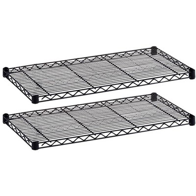 Safco Extra Shelves 36"x18" 1250 lbs/Shelf 2/CT Black 5287BL