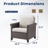 Buenhomino 2-Piece Outdoor Wicker Chair Set, Rust-Proof Frame & UV-Resistant Rattan with All-Weather Cushions - 3 of 4