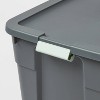 45gal Latching Storage Tote - Brightroom™: Portable Plastic Container with Lid, Universal Storage, Gray, 45 Gallon Capacity - image 3 of 4