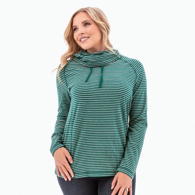 Old Ranch Brands Women's Raven Cowl Neck - Shaded Spruce, Size X Large