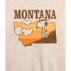 Women's - Peanuts - Snoopy Beagle Scout Montana Lightweight French Terry Wide Neck Long Sleeve Shirt - 2 of 4