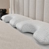TopComfy Support Pillow Cooling Foam Pillow with Ventilation Channels for Comfortable Sleep, White and Blue, 16"*8"*8" - 2 of 4