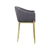 Meridian Furniture,Xavier Grey Velvet Counter Stool - 4 of 4