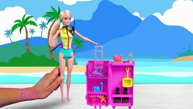 Barbie Careers Marine Biologist Doll Blonde &#38; Mobile Lab Playset 10+ pc, 2 of 11, play video