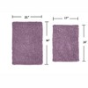 Fantasia Bath Rug Collection Cotton Shaggy Pattern Tufted Set of 2 Bath Rug Set - Home Weavers - 2 of 3