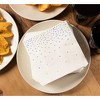 Blue Panda 50-Pack Holographic Dot Confetti Design Disposable Paper Napkins 5" Birthday Party Supplies - 2 of 4