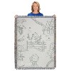 Disney Winnie The Pooh Drawing Woven Tapestry Throw Blanket 48" x 60" Multicolored - 3 of 4