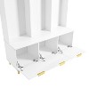 TiramisuBest Multi-Functional Hall Tree with Storage Shelves, Drawers & Cabinet, Elegant Shoe Cabinet with Bench & Coat Rack for Hallway, Black - 4 of 4