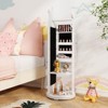 Infans Kids Jewelry Cabinet Standing Children Jewelry Organizer with Full-Length Mirror - 4 of 4