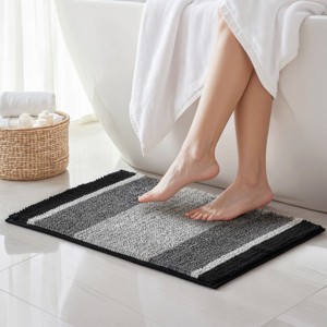 Subrtex Chenille Bathroom Rugs Non-Slip Absorbent Super Cozy Bathroom Mat Carpet, 20"x32" - 1 of 4