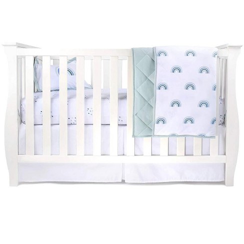 Light blue shop crib skirt