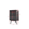 Akoasm 22.25 Inch Bathroom Coner Storage Cabinet With Glass Doors & Shelf-Black - 2 of 4