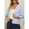 Women's 3/4 Sleeve Cropped Cardigan Sweater Open Front Short Shrugs Cardigans Lightweight Sweaters - 2 of 4