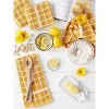 Design Imports  Solid Terry Windowpane Dishtowel Set 4 Piece, 16X26", Honey Gold Check - 3 of 4
