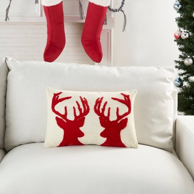 Holiday Lane Gray Rectangular Christmas Tree Decorative Pillow 