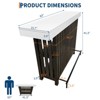 Home Bar Unit, 2-Tier Kitchen Island Mini Bar Height Pub Table with Footrest, Modern Coffee Pub Table for Dining Room - 2 of 4