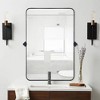 TEHOME Rounded Rectangular Pivoting Metal Framed Wall Mounted Bathroom Vanity Mirror - 3 of 4