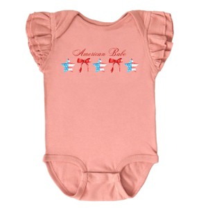 The Juniper Shop American Babe Star Bow Coquette  Flutter Sleeve Bodysuit - 1 of 4