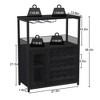 Whizmax Wine Bar Cabinet with Storage,Small Liquor Cabinet,Bar Cabinet with Glass Holder for Apartment,Bar,Kitchen,Dining Room,Home Decor - 3 of 4