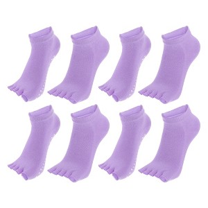 Unique Bargains Half Finger Five Toe Socks 4 Pairs - 1 of 4