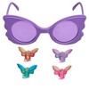 Willow & Ruby Kid's Fun Sunglasses with Hair Clip Set for Girls - Sunnies & Claws in Purple With Butterfly Hair Claws - 3 of 4