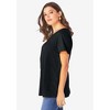 Roaman's Women's Plus Size Swing Ultimate Tee With Keyhole Back - 4 of 4