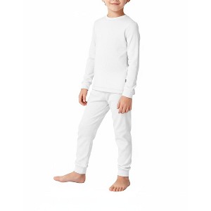 City Threads Boys USA-Made Soft & Cozy Thermal Long Johns 2-Piece Set - Warm Base Layer & Loungewear - 1 of 4