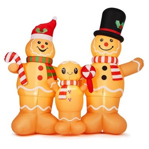 Karl Home 6.3FT Lighted Gingerbread Man Family Christmas Inflatable Decoration - 1 of 1