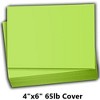 Hamilco Colored Scrapbook Cardstock Paper 4x6 Card Stock Paper 65 lb Cover 100 Pack (Lime Green) - 2 of 4