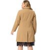 Agnes Orinda Women's Plus Size Winter Single Breasted Back Split with Pockets Long Overcoats - 4 of 4