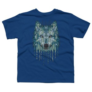 Boy's Design By Humans Geometric Wolf By jun087 T-Shirt - 1 of 4