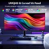 Z-EDGE 34" Ultrawide 165Hz Curved Gaming Monitor, 21:9 UWQHD(3440x1440), , FreeSync, PBP/PIP Mode - 4 of 4
