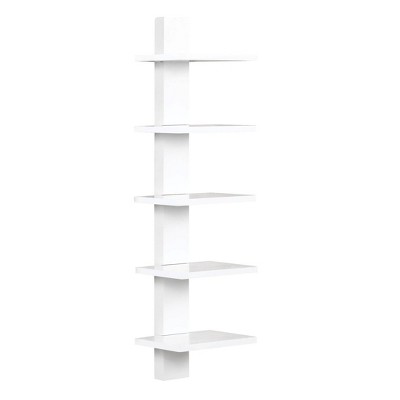 Spine Wall Book Shelves Stylish and Functional White - Proman Products