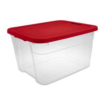  Citylife 33 Qt. Plastic Storage Bins with Lids Large Stackable  Storage Containers for Organizing Clear Durable Storage Box, 4 Packs