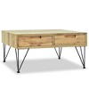 vidaXL Coffee Table 31.5"x31.5"x15.7" Solid Teak - 2 of 4