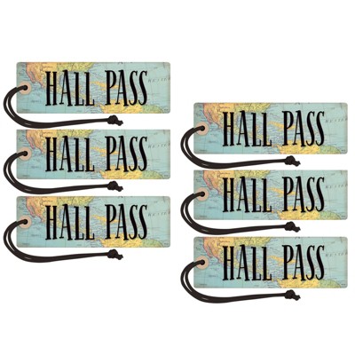 Teacher Created Resources Travel the Map Magnetic Hall Pass, Pack of 6