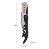 True Jetsetter Black Double Hinged TSA Compliant Corkscrew Bottle Opener, Stainless Steel Wine Key - 3 of 4