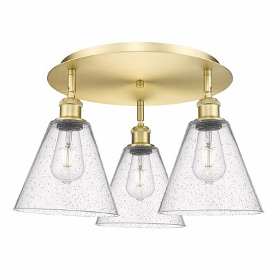 Berkshire - 3 Light Flush Mount In Industrial Style-10.5 Inches Tall and 19.75 Inches Wide