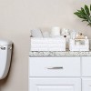 Household Essentials Decorative Woven Baskets Set of 3 Paper Rope White - 3 of 4