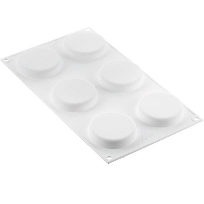 Silikomart Kit Tarte Ring Klassic 70 Silicone Mold with 6 Cavities, Each Cavity is 2.65" Diameter x 0.59" High
