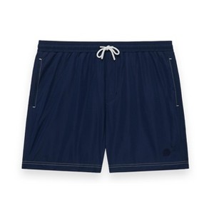 Future Planet Boys Kids (6-14) Premium Designer Azure Fast-Dry 7" Swim Trunks Navy - 1 of 4