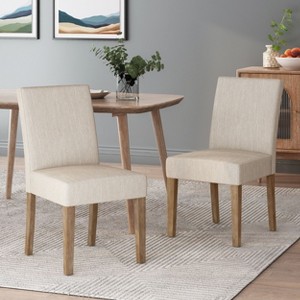 GDFStudio Pocatello Contemporary Fabric Upholstered Dining Chairs (Set of 2) - 1 of 4