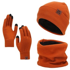 mysuntown Unisex Winter Hat and Scarf Set for Women,Touch Screen Gloves Set and Neck Warmer,Winter Hats for Men - 1 of 4