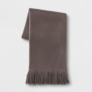 Cozy Solid Throw Blanket Gray - Threshold